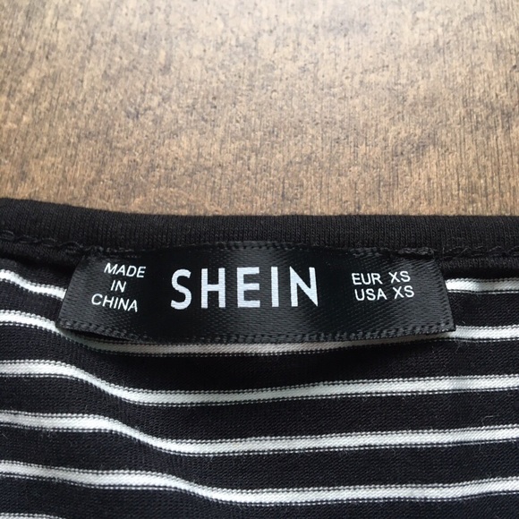 Shein black & white striped tank - Picture 3 of 4